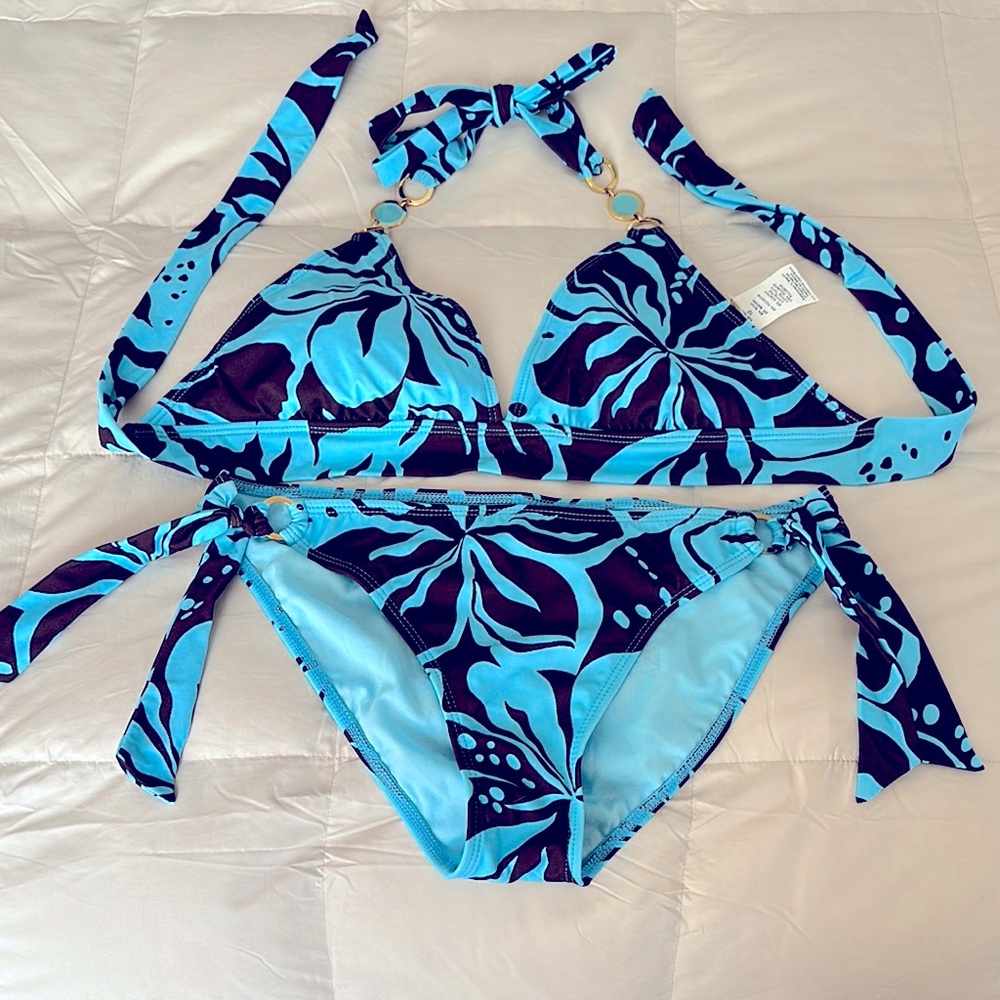 Leilani Blue Floral Bikini Set
